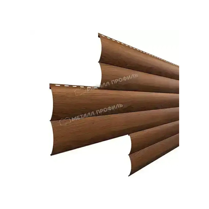 Металлический сайдинг Woodstock Металл-Профиль ECOSTEEL Мореный Дуб 28х330 | матовый